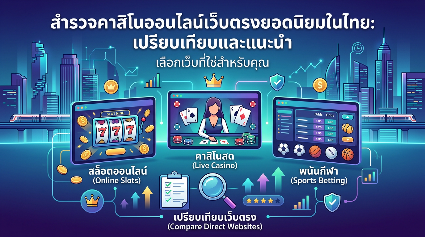สำรวจคาสิโนออนไลน์เว็บตรงยอดนิยมในไทย: เปรียบเทียบและแนะนำ