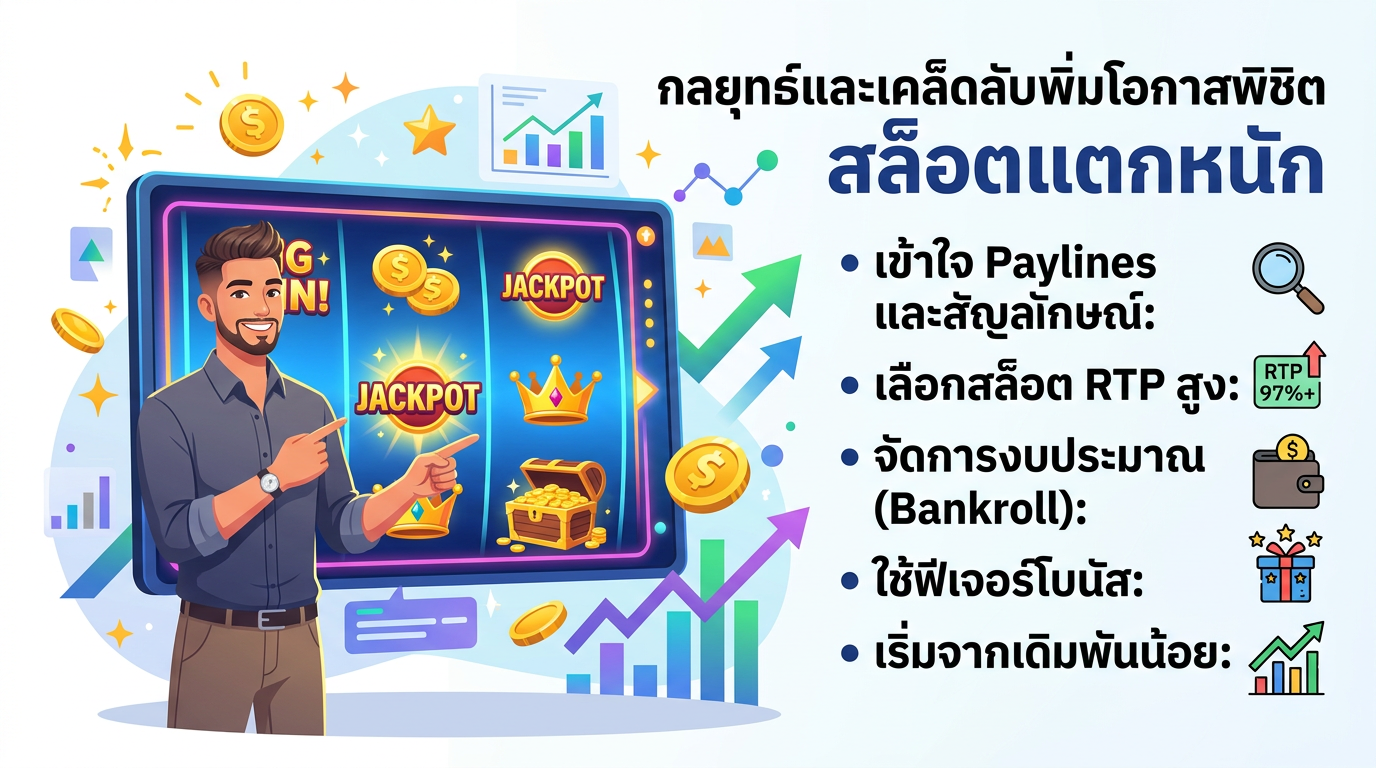 กลยุทธ์และเคล็ดลับเพิ่มโอกาสพิชิต สล็อตแตกหนัก