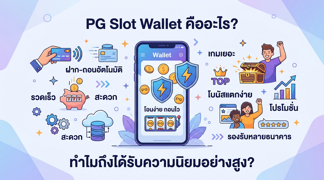 โปรโมชั่นและโบนัสสุดพิเศษจาก PG Wallet Slot เครดิตฟรี