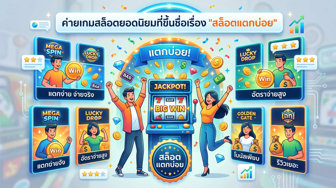 ค่ายเกมสล็อตยอดนิยมที่ขึ้นชื่อเรื่อง 'สล็อตแตกบ่อย'