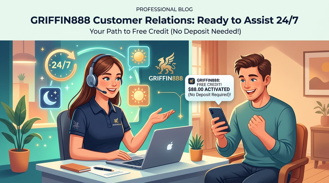บริการลูกค้าสัมพันธ์ GRIFFIN888 พร้อมดูแล 24 ชม. และเครดิตฟรีไม่ต้องฝากก่อน GRIFFIN888