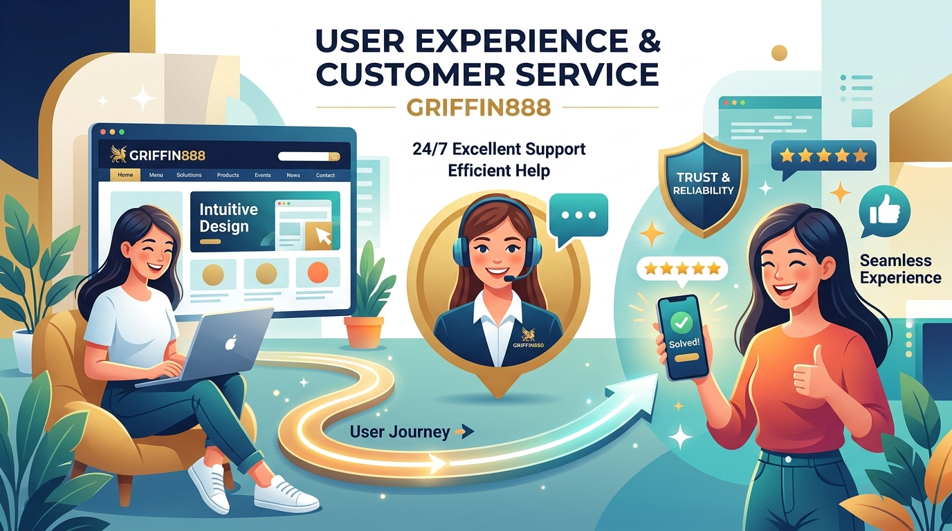 ประสบการณ์ผู้ใช้งานและการบริการลูกค้า GRIFFIN888 เว็บตรงค่ายใหญ่