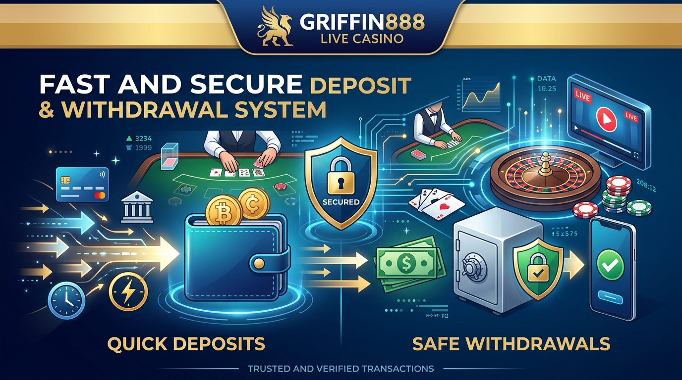 ระบบฝาก-ถอนเงินที่รวดเร็วและปลอดภัยของ GRIFFIN888