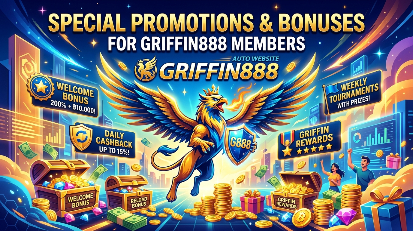โปรโมชั่นและโบนัสสุดพิเศษสำหรับสมาชิก เว็บตรง Auto GRIFFIN888