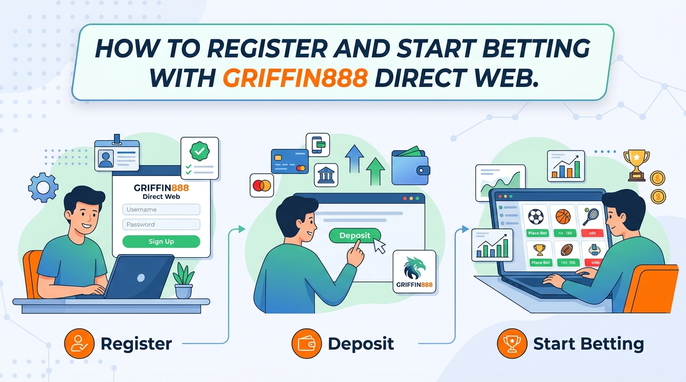 วิธีการสมัครสมาชิกและเริ่มต้นเดิมพันกับ GRIFFIN888 เว็บตรงแท้