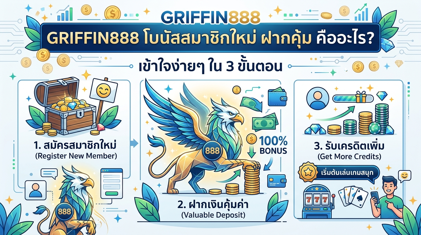 GRIFFIN888 โบนัสสมาชิกใหม่ ฝากคุ้ม คืออะไร?