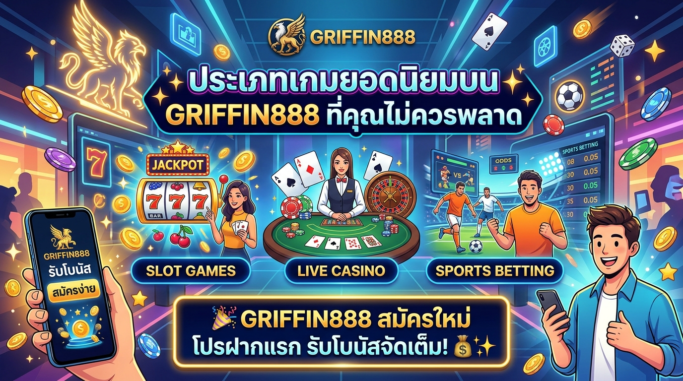 GRIFFIN888 สมัครใหม่ โปรฝากแรก: แพลตฟอร์มคาสิโนออนไลน์ชั้นนำ
