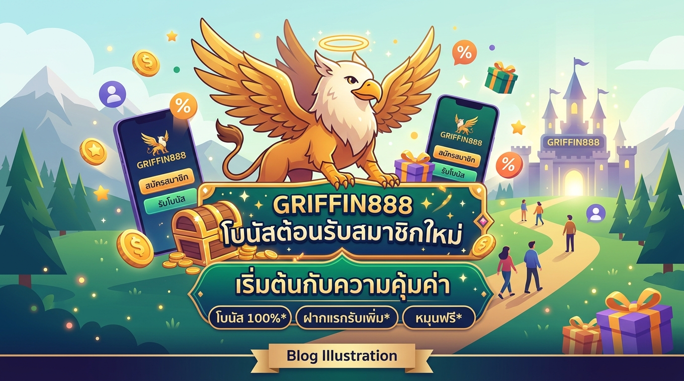GRIFFIN888 โบนัสต้อนรับสมาชิกใหม่: เริ่มต้นกับความคุ้มค่า