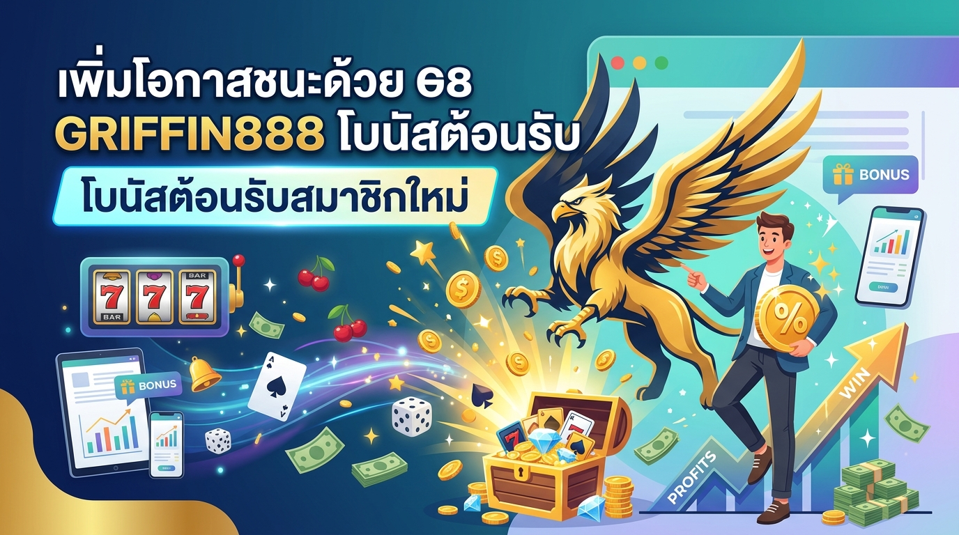 เพิ่มโอกาสชนะด้วย GRIFFIN888 โบนัสต้อนรับ