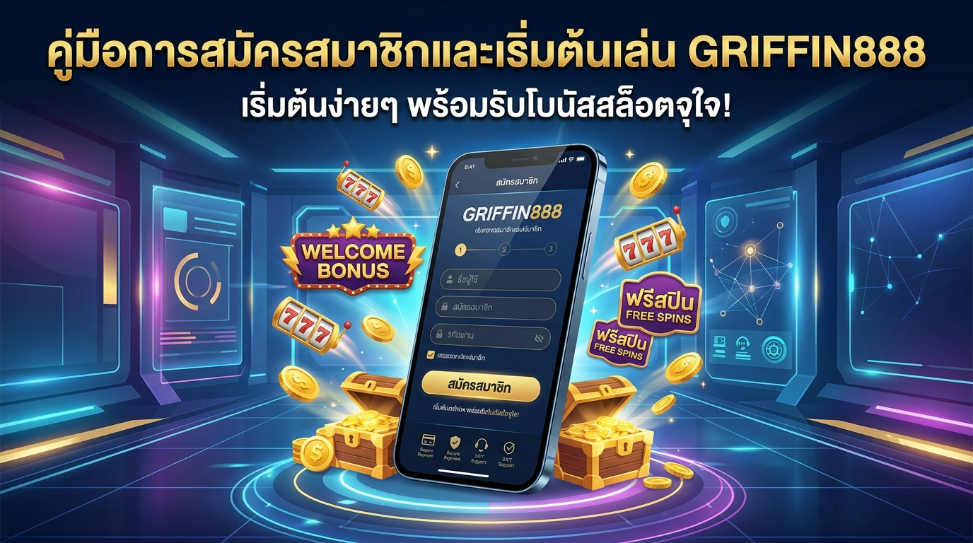 คู่มือการสมัครสมาชิกและเริ่มต้นเล่น GRIFFIN888 โบนัสสล็อต